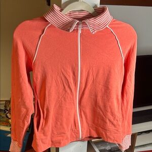 Jones New York pink Zip-Up lightweight jacket